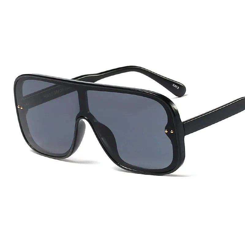 Цельные солнцезащитные очки унисекс женские очки-авиаторы большого размера