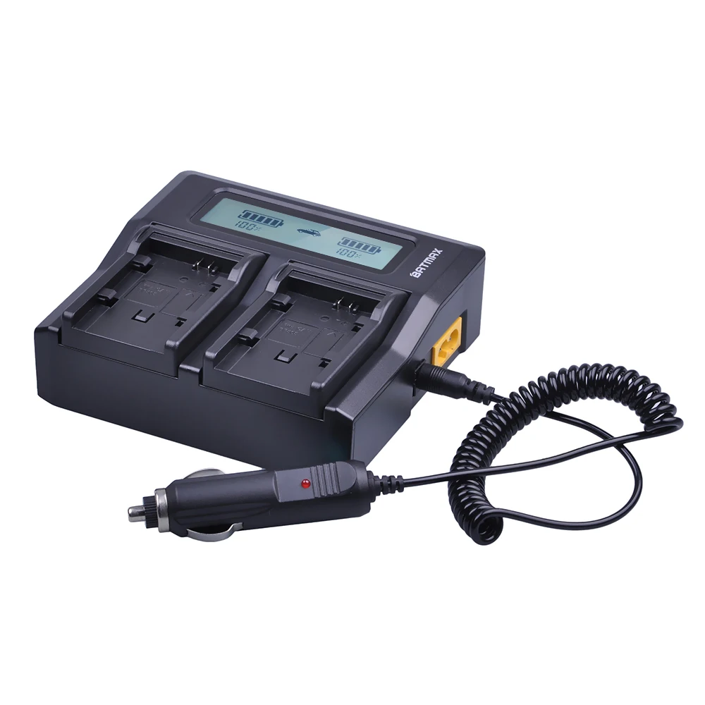 Быстрое зарядное устройство Batmax для двух аккумуляторов с ЖК дисплеем Canon HFS30 HF20 HG20