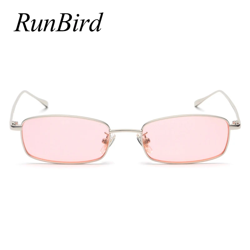 Солнечные очки RunBird 1283R для мужчин и женщин тонкие прямоугольные с металлической