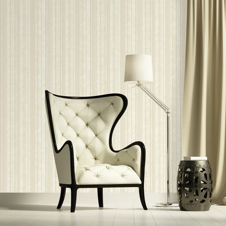 Серые ПВХ 3d бежевые полосатые обои Современная Гостиная синие вертикальные