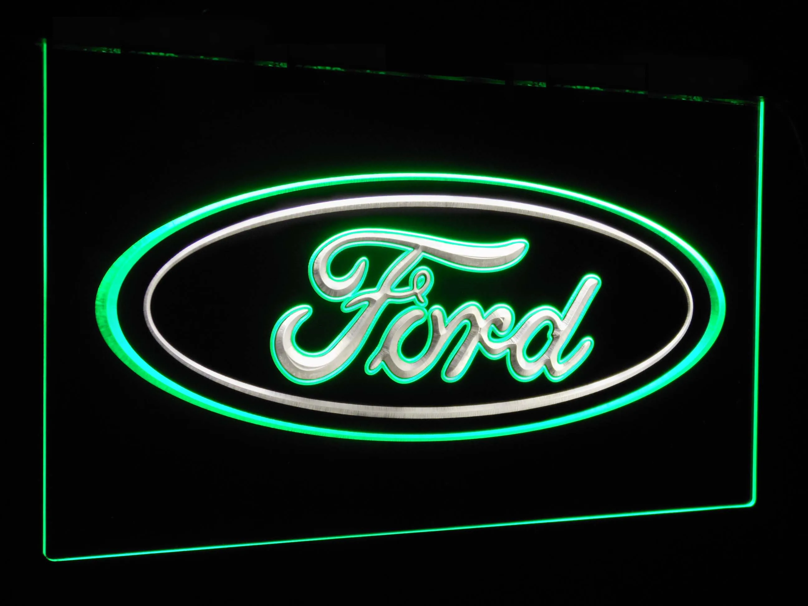 Green and Yellow Ford car Transport Bar украшения подарок Двухцветные светодиодные неоновые световые знаки st6-d0007 - Цвет: Green and Yellow