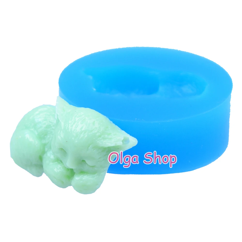 Кошка плесень силиконовые формы fimo полимерной глины ёивотных кабошон ювелирных смолы и воска кекс цилиндр гам пасты шоколад помады dyl006