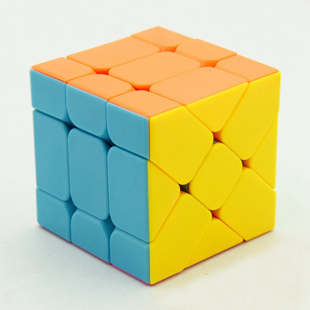 BabeLeMi без наклеек Красочный 3x3x3 скошенный Фишер скоростной волшебный куб