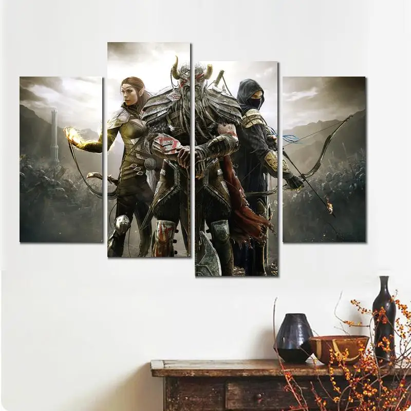 Плакат печать живопись the elder scrolls онлайн Легенды 4 компл. настенные панно для