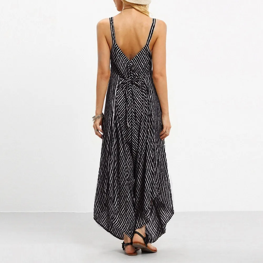 Модный женский летний комбинезон на бретельках с V-образным вырезом свободный