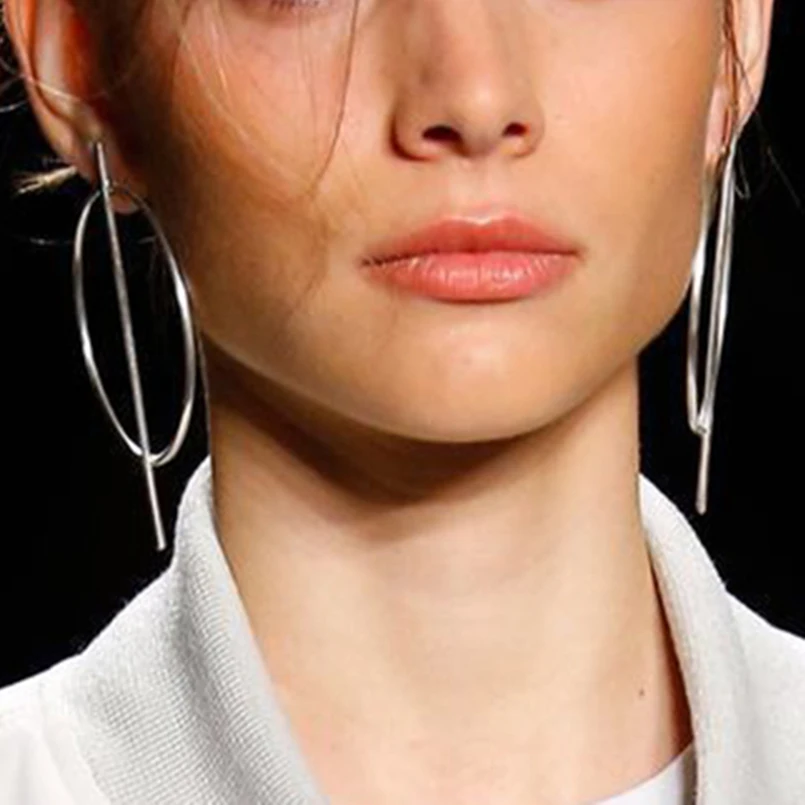 Danfosi модные футболки 90 мм сплав большой Серьги заявление ювелирных панк гвоздики