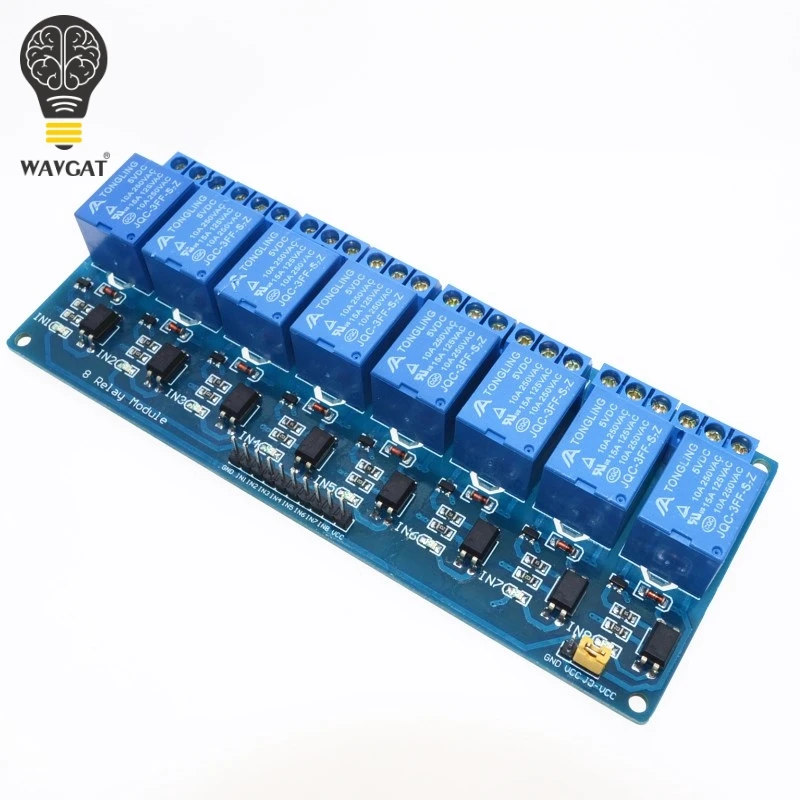 8-канальное релейное контрольная панель реле ПЛК Модуль 5 В для arduino горячая