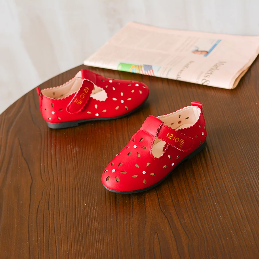 Повседневные сандалии для маленьких девочек детская обувь из искусственной кожи