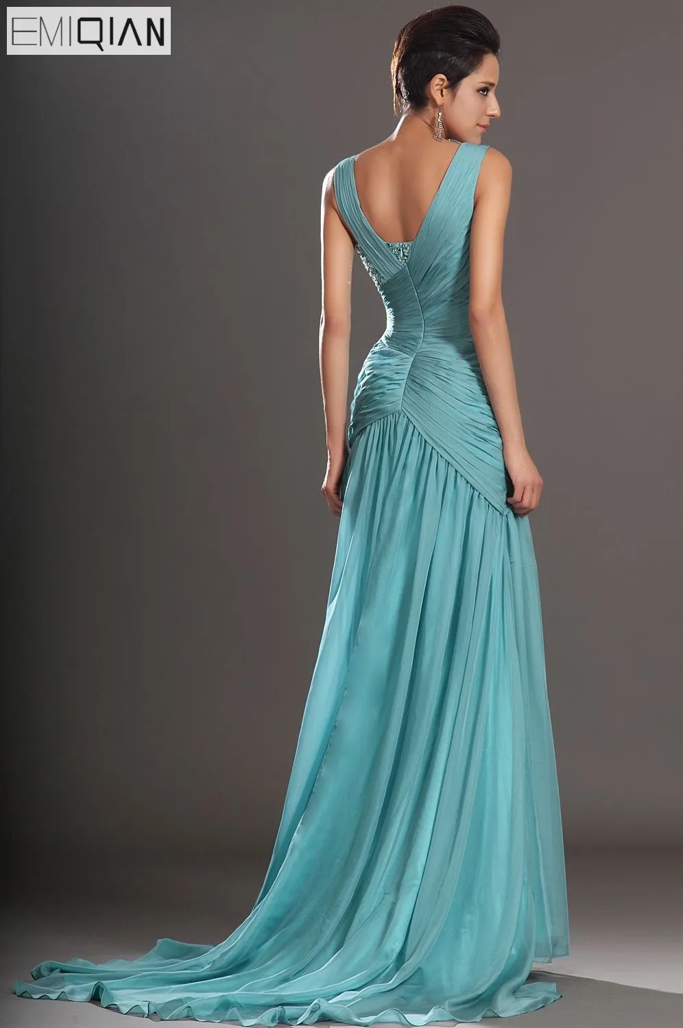 Бесплатная доставка Новое Потрясающее сексуальное шифоновое вечернее платье на