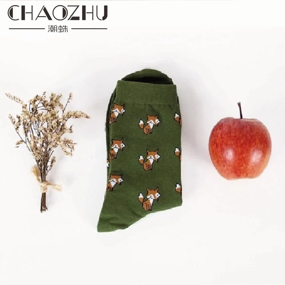 Хлопковые вязаные носки CHAOZHU с изображением героев мультфильмов на весну и осень