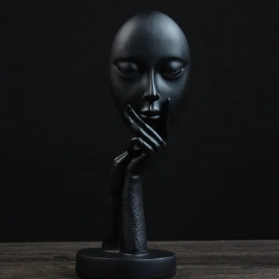 Креативные фигурки из смолы для лица, винтажная статуя, домашний декор, ремесла, украшение комнаты, предметы, Офисная Ретро модель, статуэтки - Цвет: S