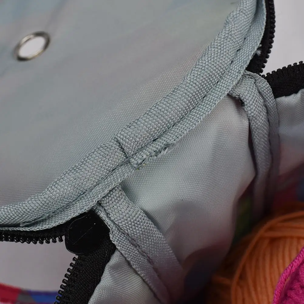 Маленький размер DIY Вязание печать сумка для хранения с ручкой ручного вязания