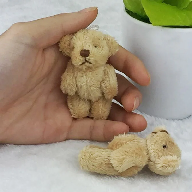 10 шт./лот Миниатюрный Плюшевый медведь мягкие игрушки маленький 6 5 см светло