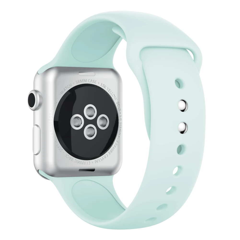 Мягкий силиконовый сменный спортивный ремешок для Apple Watch серии 2/3 42 мм 38 мм браслет на запястье ремешок для iWatch 4 40 мм 44 мм спортивный