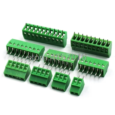 10 шт. KF128 8 полюсов/8 контактов 2 54 мм шаг PCB крепление винтовой клеммный блок разъем