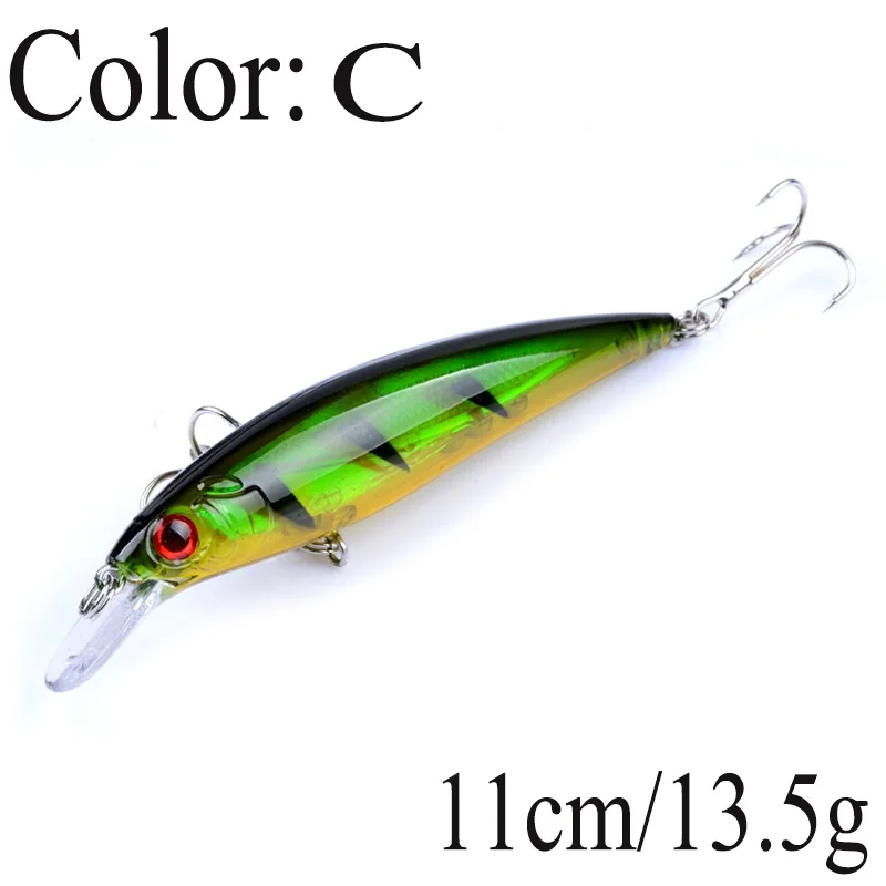 Proleurre 1pcs 110mm 13.5g Boxed Minnow Fishing Lure Hard Bait Fishing Wobbler Pesca Artificial Topwater Pike Fishing Crankbait