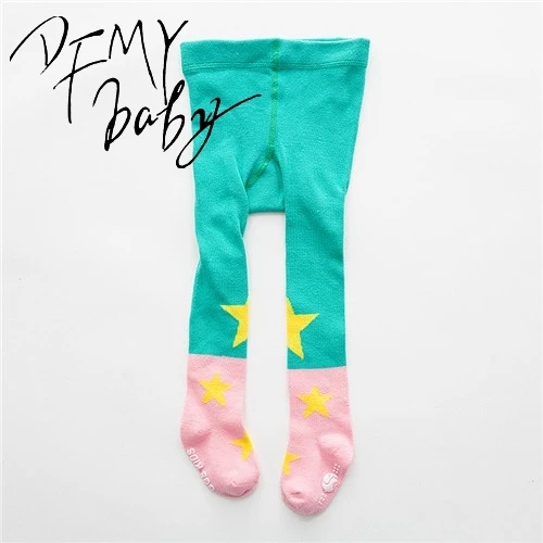 green leggings Удобные Хлопковые модные штаны для маленьких девочек, милые теплые эластичные леггинсы, брюки - Цвет: green leggings