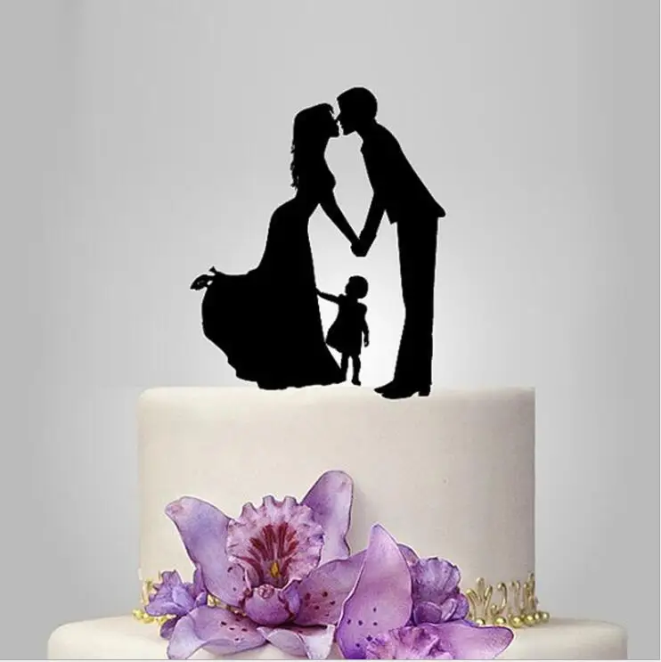 

Acrylic Sweet Kiss Cake Topper Wedding Party Cake Decorations Unique Marriage Decorating