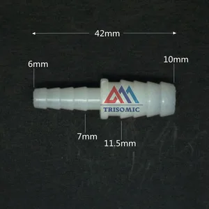6 мм * 10 мм прямой, Редукционный соединитель пластиковый фитинг колючий редукционный соединитель PE