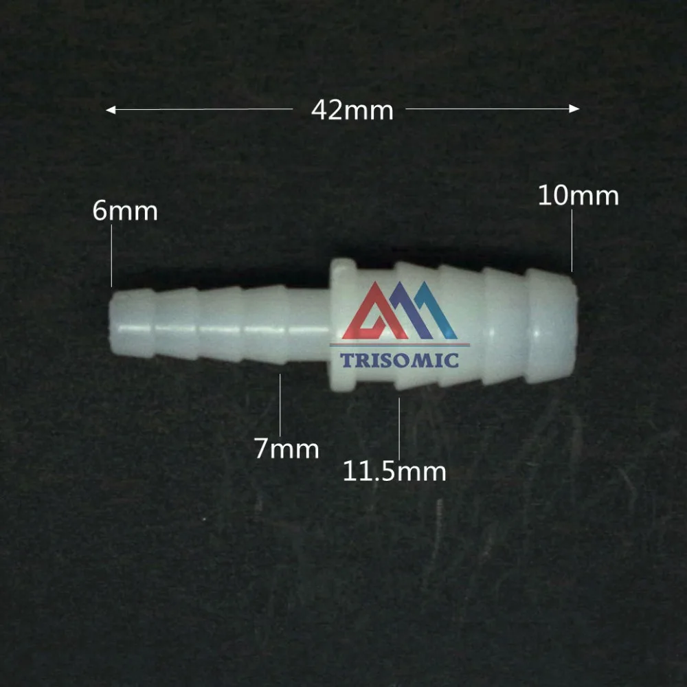 6mm*10mm Straight Reducing Connector Plastic Fitting Barbed PE | Обустройство дома