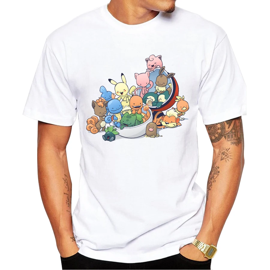 2018 Новое поступление Мужская модная футболка футболки с коротким рукавом