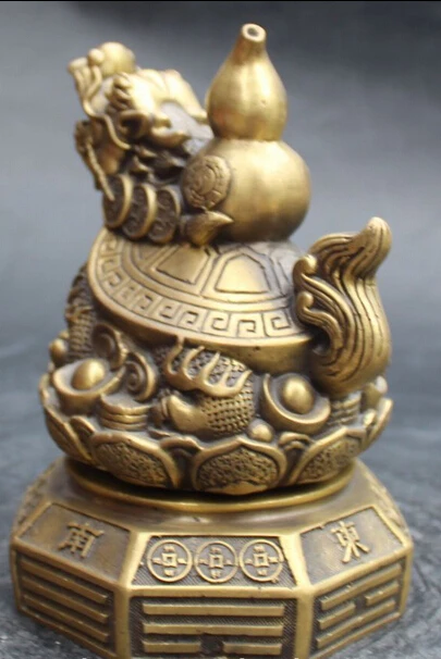 Xiuli 003799 7 китайский бронзовый богатства деньги Yuanbao бутылочной тыквы дракон