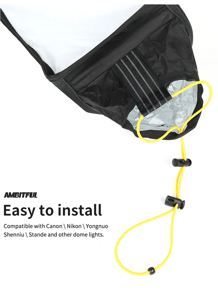AMBITFUL 88*17*17 см Speedlite улей сотовая сетка внутренний Серебряный софтбокс с сумкой для хранения для вспышки Speedlite