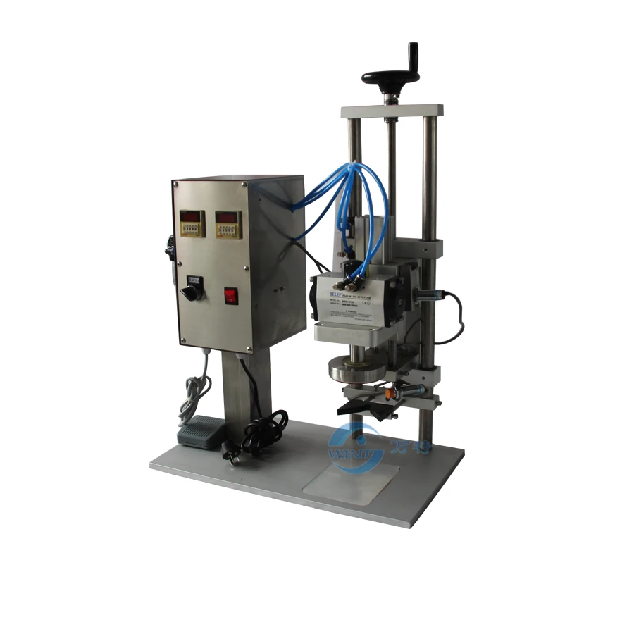 Полуавтоматическая пневматическая машина для Пинга крышек стеклянная бутылка