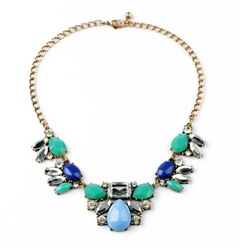 Statement necklace/retro alloy mosaic droplets necklace/necklace women/choker | Украшения и аксессуары