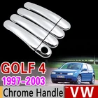 Хромированная накладка на ручку для VW Golf 4 MK4, комплект отделки Volkswagen Rabbit A4 1J 1997 1998 1999 2003, автомобильные аксессуары, стикер, автостайлинг