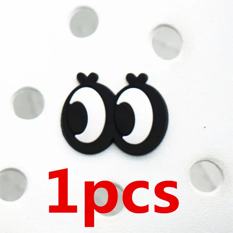 eye 1pcs Одиночная от 1 до 6 шт новые аксессуары для обуви подвески глаза/VIP/поцелуй украшение для обуви для croc jibz Детские вечерние X-mas подарок DONG-YJ08 - Цвет: eye 1pcs
