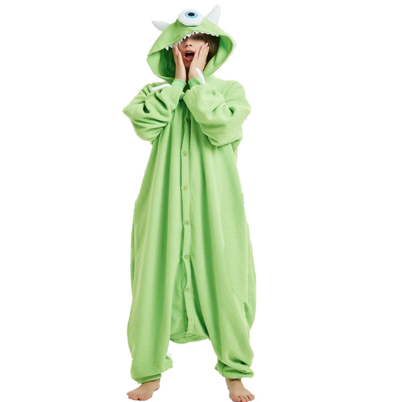кигуруми Чужеродный взрослый мультфильм Onesie Косплей Костюм Monester человек пижамы