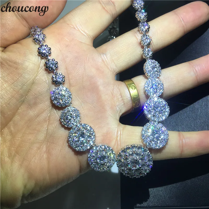 

Ожерелье для женщин choucong, белое, золотое, с полным покрытием ааааа