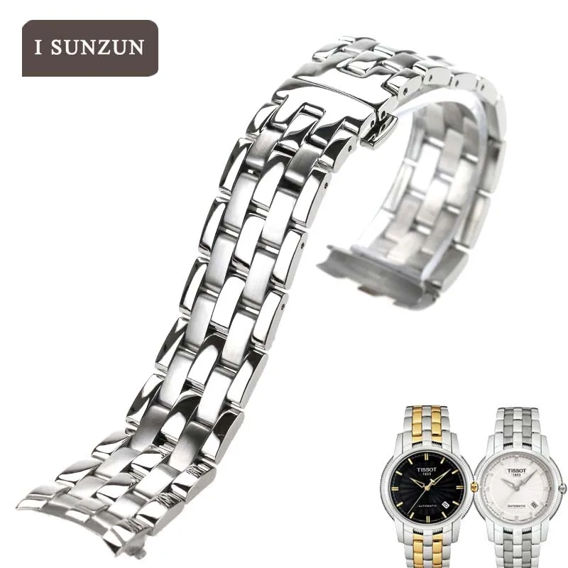ISUNZUN, ремешок из нержавеющей стали для часов Tissot 1853 T97 для R463 316, мужские и женские часы, браслет, ремень, ремешки для часов