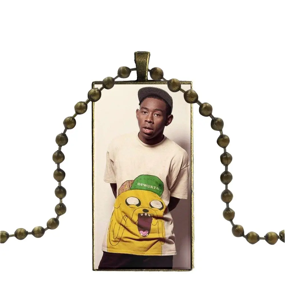 EJ glaze Golf Wang Tyler The Creator Ofwgkta стеклянное колье с кабошоном прямоугольное ожерелье