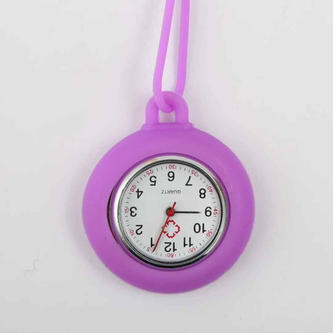 

Colorful Silicone Nurse Quartz Watch Pocket Watch Hanging Strap Fashion Men Women Unisex Portable Watch relogio feminino