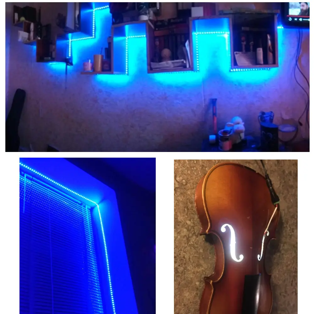 WoodPow 0 5 м Светодиодная лента супер яркая 2835 RGB зеленый красный синий теплый белый