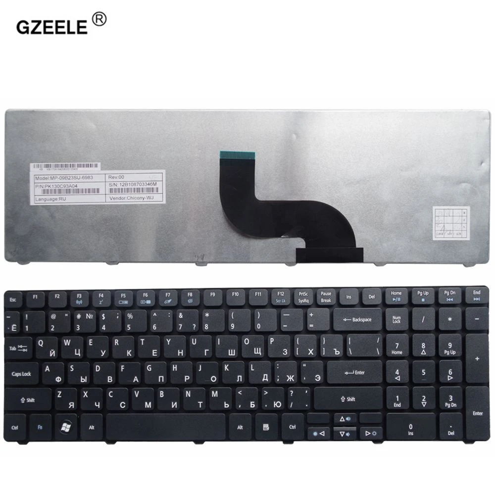 

GZEELE new RU russian laptop Keyboard for packard Bell Easynote TM93 TM85 TM86 TM87 TM89 9J.N1H82.A1D SN8101 TK13BZ TM01 TM98 RU