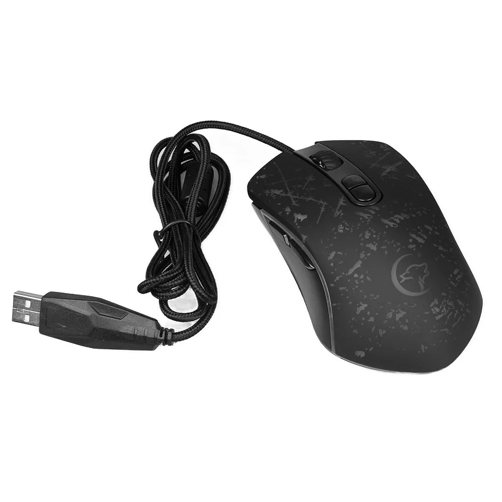 VOBERRY G828 USB Проводная мышь RGB 6 подсветка Макросъемка Кнопка человеческая Инженерная игровая мышь