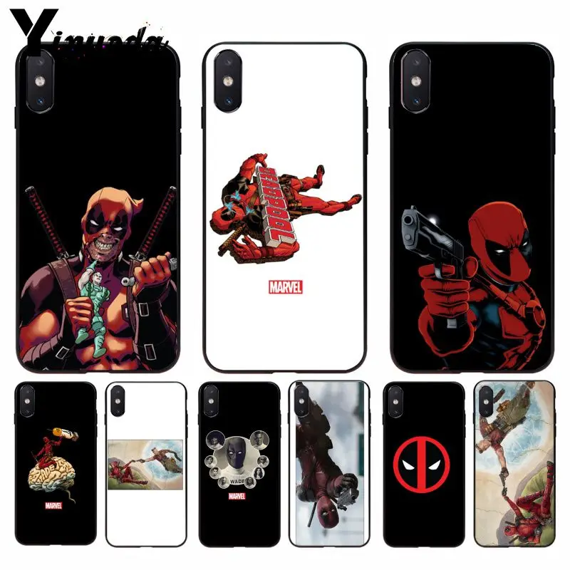 11pro MAX Marvel Deadpool Мягкий Силиконовый ТПУ чехол для телефона Apple iPhone 8 7 6 6S Plus X XS 5 5S SE XR