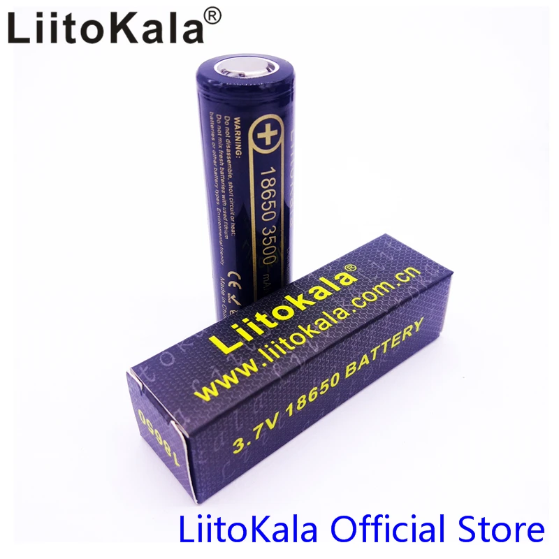 100% Оригинальный LiitoKala Lii-35A 3 7 V 3500mAh 10A разрядка аккумуляторных батарей для 18650