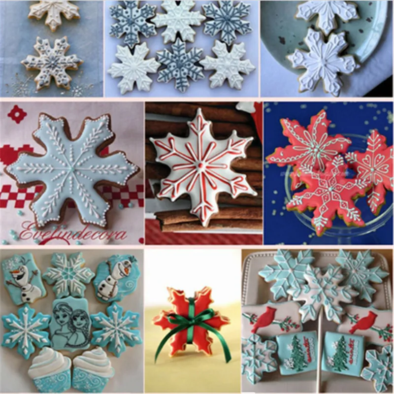 9 шт./лот новый Снежинка Форма Нержавеющая сталь печенья Украшения Торта Помады