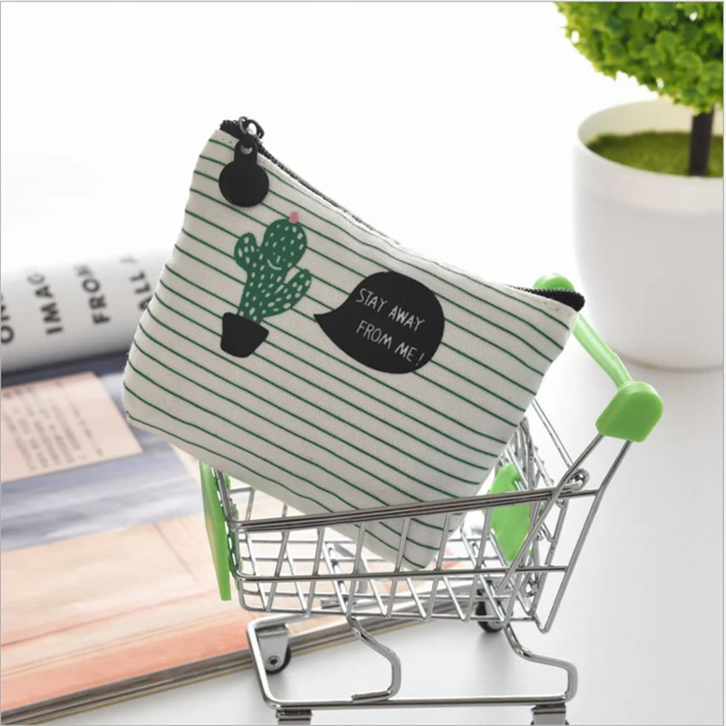 1 Cactus 1 шт. холст ткань холщовый Кошелек для монет кактус День Рождения украшения дети ребенок душ Гавайи вечерние свадебные украшения фламинго - Цвет: 1 Cactus