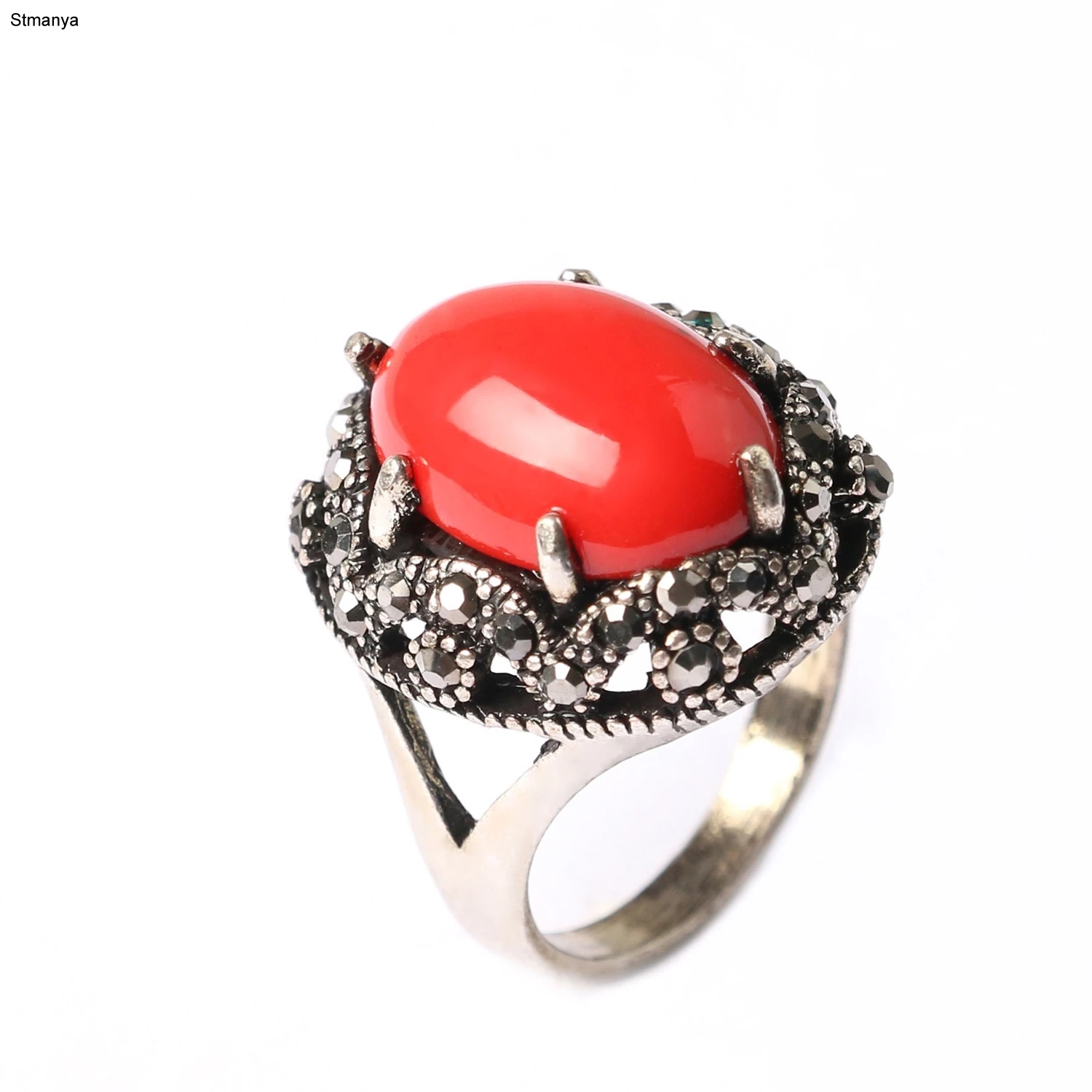 Новые модные кольца для женщин красивое овальное кольцо с кристаллами в стиле