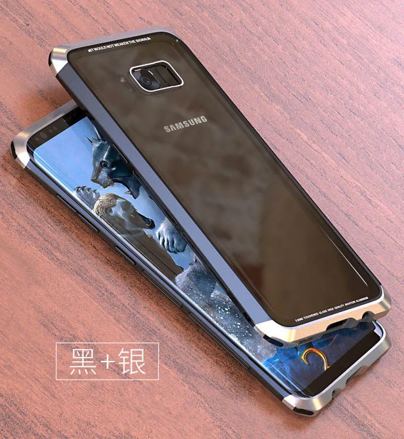 LUPHIE чехол для samsung Galaxy S8 S9 Plus чехол для телефона металлический ПК Бампер прозрачная стеклянная задняя крышка для samsung S9 S8 Plus Coque