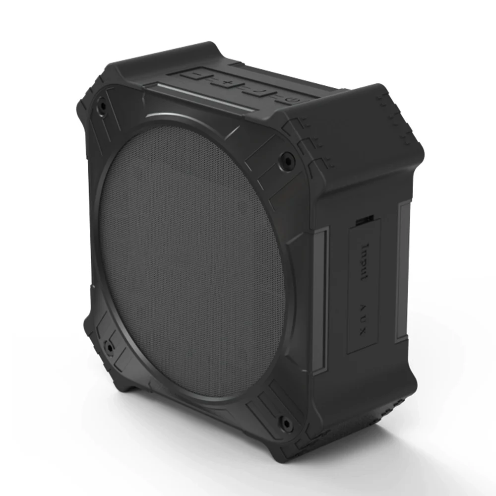 ES-T80 солнечный Bluetooth динамик s IPX6 Водонепроницаемый AUX в солнечной зарядке открытый сабвуфер 5 Вт динамик W/винт велосипедный шнур с отверстиями - Цвет: Черный