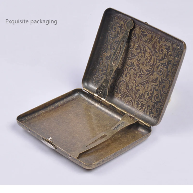 Чехол для сигарет с подарочной коробкой 20 шт винтажный металлический чехол