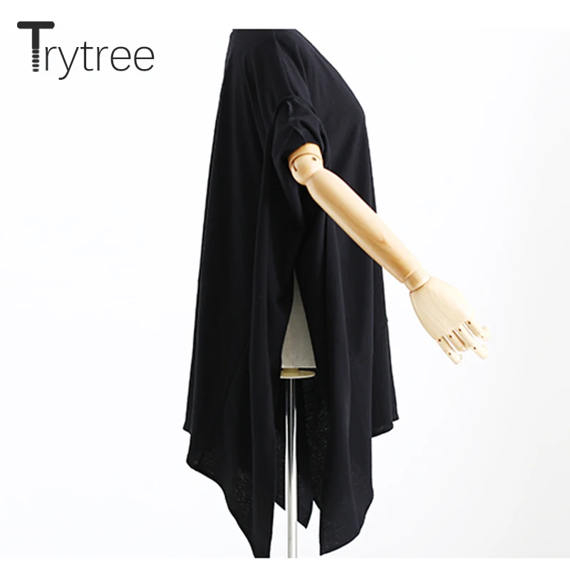 Trytree летняя повседневная женская футболка с v образным вырезом и рукавами летучая