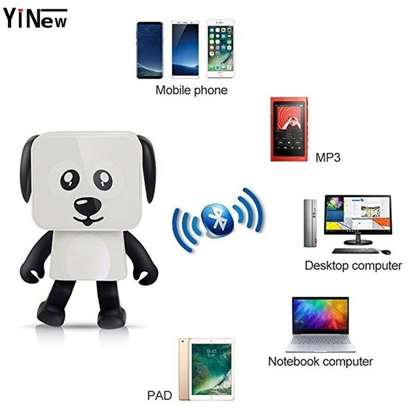 Портативный беспроводной Bluetooth динамик робот мультфильм собака Звуковая коробка