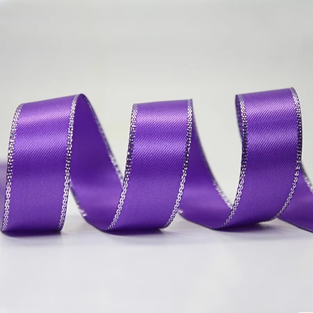 purple 465 YAMA Серебряная Атласная Лента с краями 0,125 дюйма 3 мм 500 ярдов/партия для самостоятельного изготовления аксессуаров для платьев свадебные украшения - Цвет: purple 465